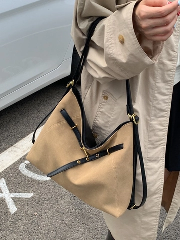 Bolso Tote de Cuero PU de Gran Capacidad para Mujer Correa de Contraste Retro Bolso de Hombro Simple Urbano para Viaje