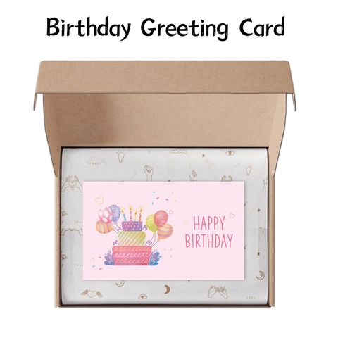 50Pcs Happy Birthday Sticker Labels Pink Watercolor Cake Balloon Self Adhesive Seals For Gift Card Envelope Decoration Art Paper