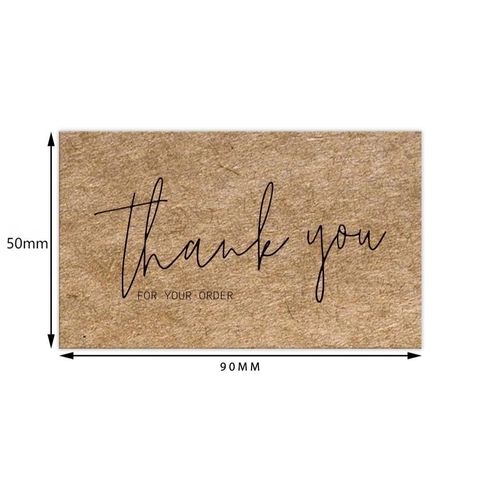 Kraftpapier Danke Für Ihre Bestellung Karten Minimalistisch Small Business Verpackung Zubehör Wertschätzung Herz Grafik