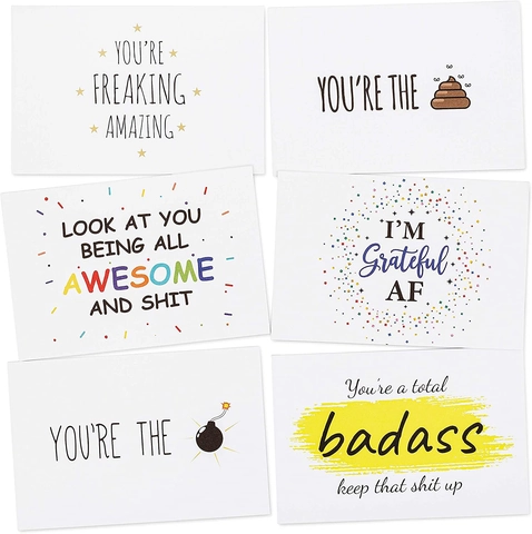 Cartoline di Affermazione Ispiratrici per Donna Motivazionali Divertenti Biglietti di Ringraziamento Citazioni per Decorazione Regalo