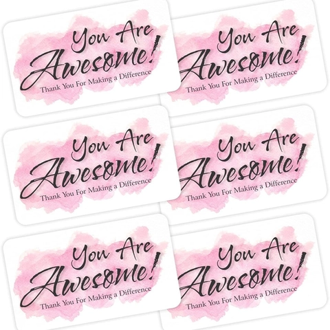 Carte Premio Motivazionali Acquerello Carte di Incoraggiamento Con Testo You Are Awesome per Studenti Insegnanti Dipendenti Forniture Ufficio Scuola