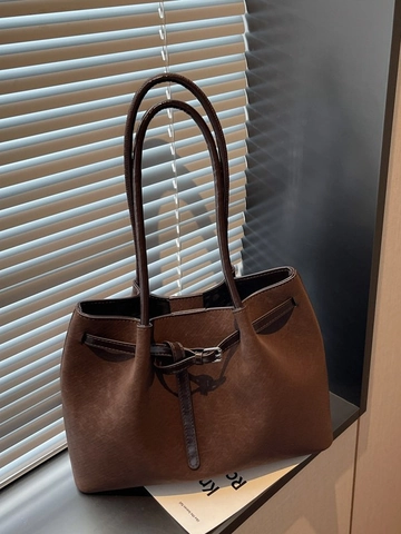 Vintage Weboptik PU Leder Tragetasche Große Kapazität Minimalistische Schultertasche Achseltasche Für Damen Mode Handtasche