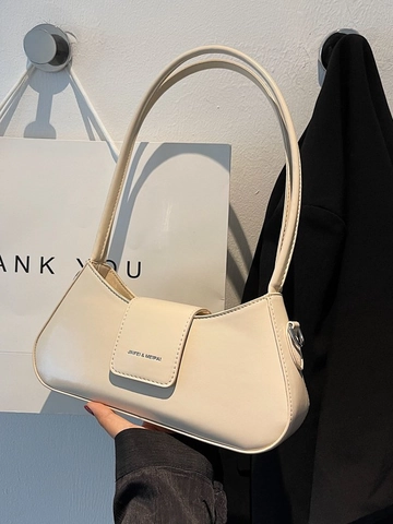 Borsa Sottobraccio in Pelle PU Francese Minimalista Donna Borsa a Spalla Alta Moda per Abbinamento Quotidiano Pendolare Tote