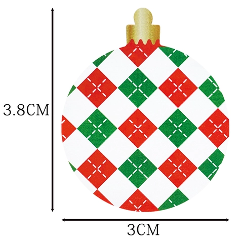 Christmas Round Kraft Paper Labels Reindeer Snowflake Pattern Gift Packaging Decorative Self Adhesive Seal Stickers Roll Tags