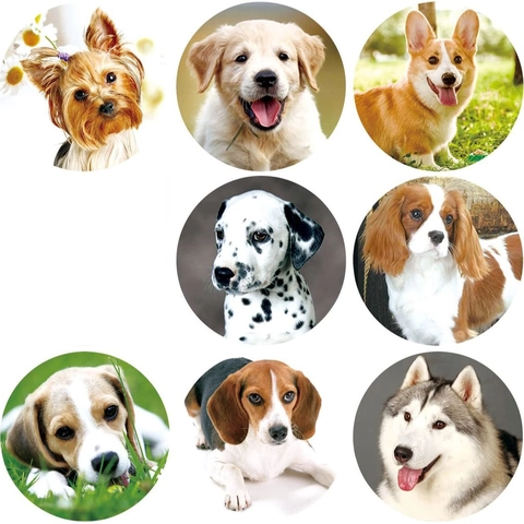 Dog Animal Pattern Stickers Roll Decorative Animal Labels For Kids Scrapbooking DIY Stationery Art Paper Stickers