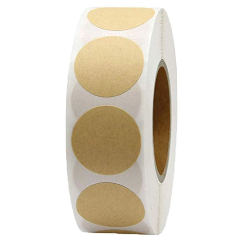Minimalist Kraft Paper Round Sticker Labels DIY Decorative Sealing Stickers For Baking Gift Wrapping Envelope Scrapbooking Brown Adhesive Labels
