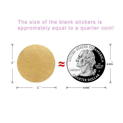 Minimalist Kraft Paper Round Sticker Labels DIY Decorative Sealing Stickers For Baking Gift Wrapping Envelope Scrapbooking Brown Adhesive Labels