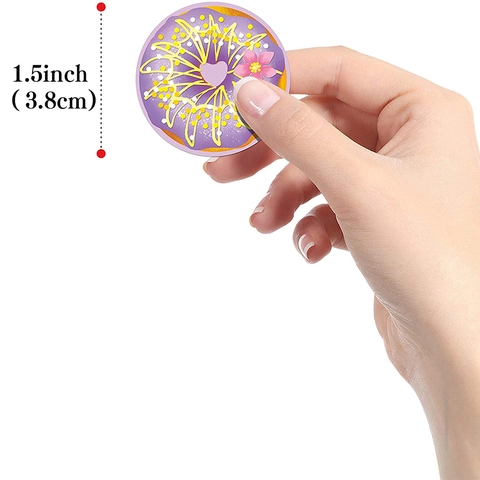 Pegatinas de Donas Coloridas para Niños Etiquetas Decorativas Adhesivas de Recompensa para Scrapbooking Manualidades DIY Regalo