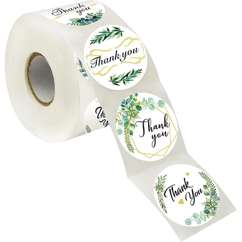 Blumen Thank You Aufkleber Grünpflanzen Sukkulenten Design Klebeverschluss Etiketten Für Hochzeit Geburtstag Business Geschenk Deko