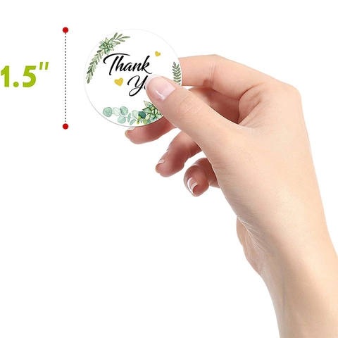 Blumen Thank You Aufkleber Grünpflanzen Sukkulenten Design Klebeverschluss Etiketten Für Hochzeit Geburtstag Business Geschenk Deko
