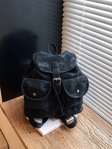 Vintage PU Mattierte Leder Rucksack Für Damen Große Kapazität Kollegial Stil Doppel Tasche Reisen Schule Tasche Retro Rucksack