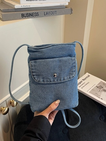 Vintage Denim Mini Umhängetasche Für Damen Mode Waschbare Jeans Handy-Tasche Lässig Kleine Quadratische Schultertasche Streetwear Stil