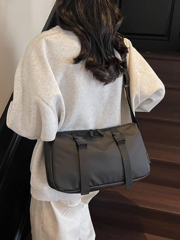 Borsa a Tracolla da Donna Casual in Nylon Grande Capacità Leggera Messenger Borsa a Spalla per Studenti Pendolari Stile Urbano