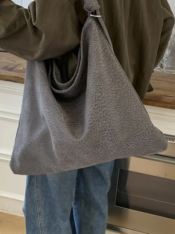 Vintage Leopardenmuster Tragetasche Für Damen Große Kapazität PU Leder Hobo Schultertasche Streetwear Pendler Umhängetasche