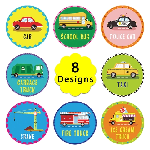 Cartoon Transport Belohnungsaufkleber Für Kinder Pädagogische Schule Motivation Belohnungsaufkleber Rolle Mehrfarbige Cartoon Fahrzeug Scrapbooking Etiketten Dekor