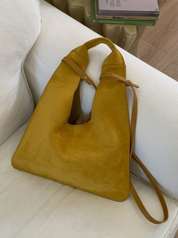 Minimalist Retro Suede Texture PU Leather Tote Bag Large Capacity Hobo Shoulder Bag Daily Commute Crossbody Bag For Women