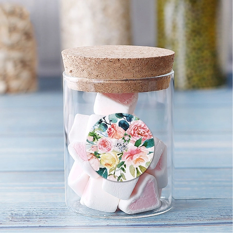 Blumen Thank You Aufkleber Für Hochzeit Baby Shower Umschlag Versiegelung Dekoration Beschichtetes Papier Rund Haftetiketten Geschenkverpackung