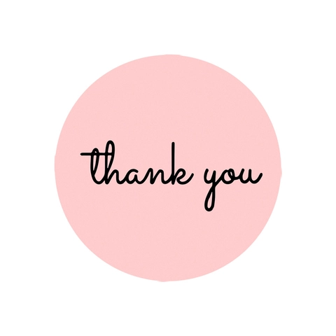 Autocollants de Scellage Pink Thank You Circulaires Auto Adhésifs Étiquettes Décoratives Pour Emballage Cadeau Scellé Enveloppe Scrapbooking