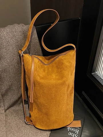 Bolso Tote Retro de Gran Capacidad de PU con Aspecto de Gamuza para Mujer Minimalista Bolso Hobo Bandolera Color Sólido de Hombro