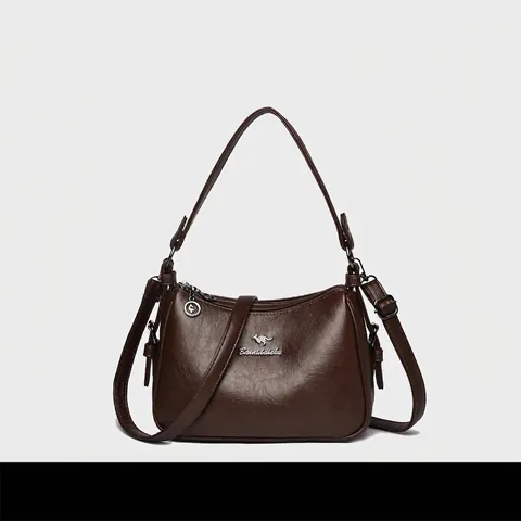 Dames Mode PU Leer Tote Bag Meerdere Compartimenten Schoudertas Crossbody Tas Retro Stiksel Handtas Dagelijkse Tas