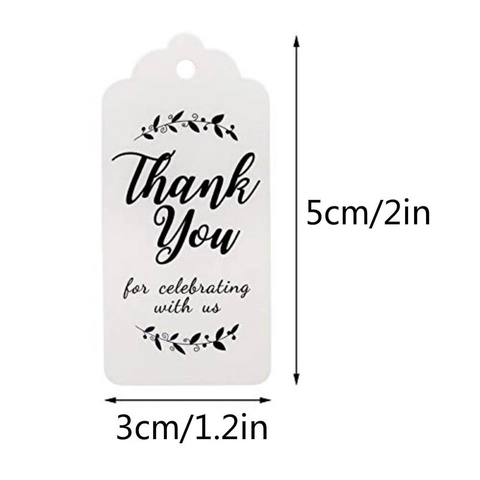 Minimalist Scalloped Kraft Paper Gift Tags With Jute Twine Thank You Celebration Labels For Wedding Party Favors Wrapping