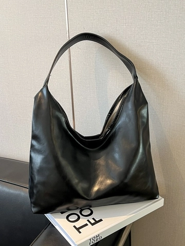 Bolso Tote para Mujer en Cuero Sintético Suave de Gran Capacidad Diseño Hobo Minimalista Bolso de Hombro Retro