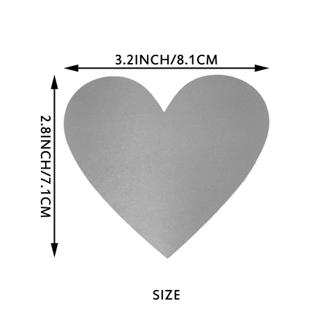 Graue Herzform Rubbelaufkleber 100 Stück Rolle PVC Überraschungsetiketten Für DIY Grußkarten Hochzeit Party Belohnungen