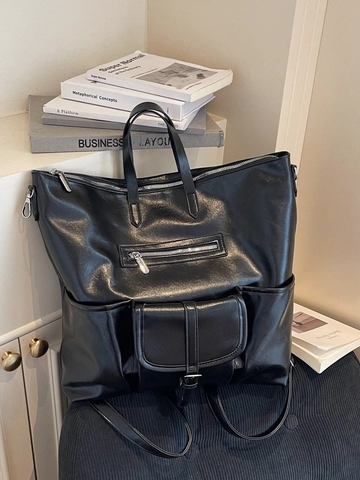 Borsa Tote in Pelle PU a Grande Capacità Retrò per Donna Tasche Multiple Borsa a Mano per Pendolari Borsa a Spalla da Viaggio