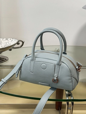 Borsa a Mano da Donna in Pelle PU Boston Grande Capacità Motivo Litchi Borsa a Tracolla per Pendolari Con Cinghia Regolabile