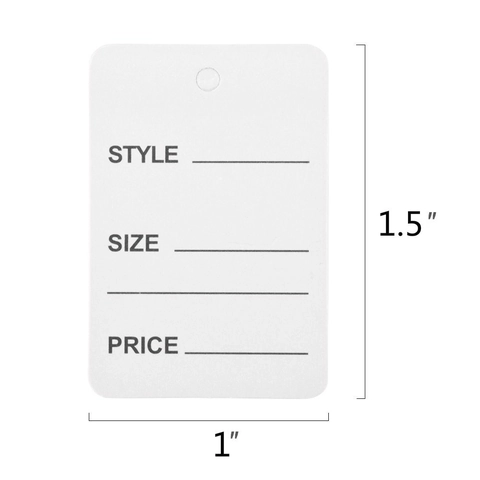 Etiquetas de Precio de Papel Kraft Blanco Con Cuerda de Yute Etiquetas de Marcado Rectangulares Para Exhibición Joyería Ropa