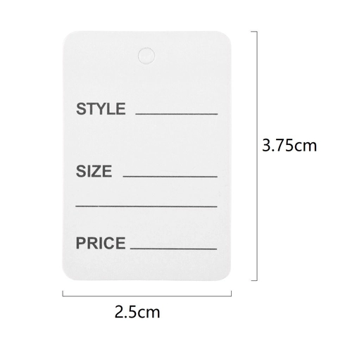 Etichette di Prezzo in Carta Kraft Con Corda di Juta Stile Taglia Prezzo Etichette Appese Stampate per Negozio di Abbigliamento Marrone Bianco