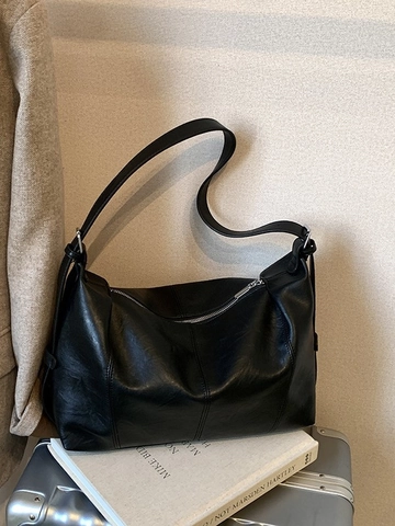 Borsa a Tracolla Grande da Donna in Pelle PU Retrò Borsa a Spalla Hobo Morbida con Tracolla Regolabile per il Pendolarismo Quotidiano