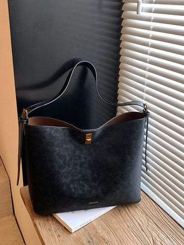Damen Große Kapazität Leopardenmuster Tragetasche Wildlederoptik PU Eimer Tasche Mit Metallschloss Einzelschulter Handtasche