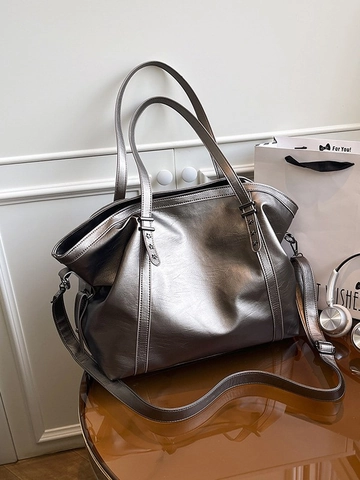 Borsa Tote Da Donna Grande In Pelle PU Vintage In Pelle Morbida Borsa A Tracolla Con Rivetti A Stella Per Ufficio Pendolare