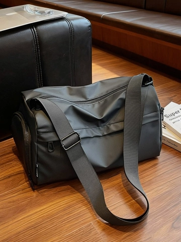 Bolso Bandolera de Mujer de Gran Capacidad en Tejido Compuesto Urbano Simple Multicapa con Cremallera Bolso de Viaje Impermeable