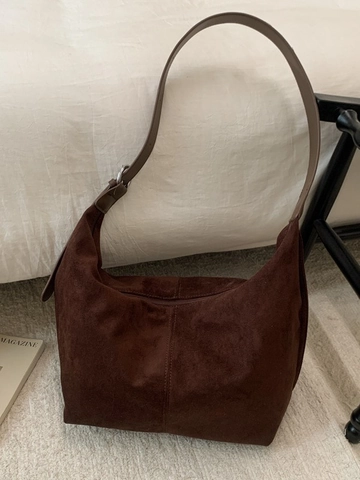 Borsa a Tracolla in Pelle PU Grande Capacità Rétro Minimalista Donna Vintage Hobo Tote Cucita Casual Quotidiana Pendolare