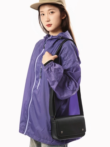 Bolso Bandolera Cuadrado de Cuero PU Minimalista Retro para Mujer Repelente al Agua con Solapa y Correa Ancha Ajustable