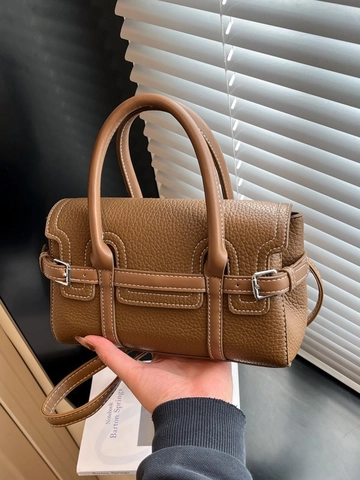 Damen Litschikorn PU Leder Handtasche Kontrastnähte Doppelgriff Schulter Umhängetasche Mode Street Trend City Tasche
