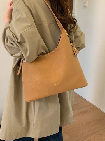 Vintage PU Leder Große Kapazität Hobo Unterarmtasche Für Damen Minimalistische Naht Schulter Umhängetasche Täglich Pendler Tote