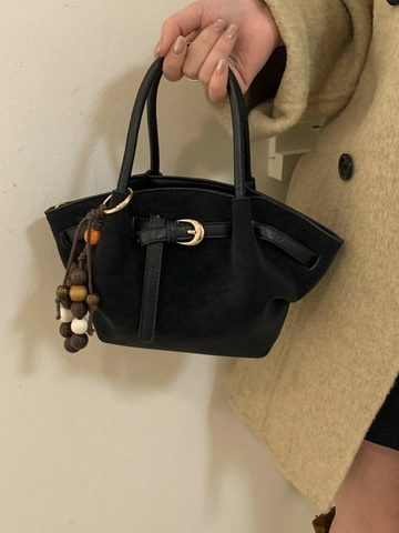 Vintage Suède PU Patchwork Schoudertas Voor Dames Retro Tote Handtas Met Contraststiksel En Kralendecor Dagelijkse Modetas