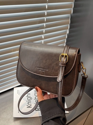 Women Korean Minimalist PU Leather Shoulder Bag Fashion Stitching Patchwork Crossbody Bag Flap Daily Square Small Purse