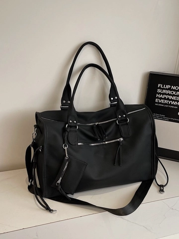 Damen Einfache Große Kapazität PU Leder Reisetasche Mode Ziernähte Schultertasche Mini Beutel Crossbody Tote Bag Alltag