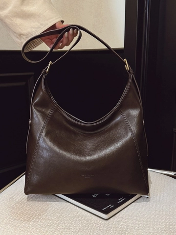 Große Kapazität Damen PU Leder Hobo Umhängetasche Minimalistische Eimer Schultertasche Vielseitige Pendler Tote Mit Reißverschluss