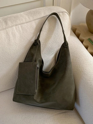 Sac Fourre-Tout en Cuir PU Décontracté Rétro Grande Capacité pour Femmes Avec Mini Pochette Sac à Épaule Hobo Minimaliste Travail
