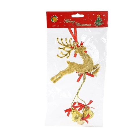 Kunststoff Rentier Weihnachtsdeko Anhänger Mit Glocken Schleifen Merry Christmas Buchstaben Weihnachtsbaum Dekoration Für Zuhause