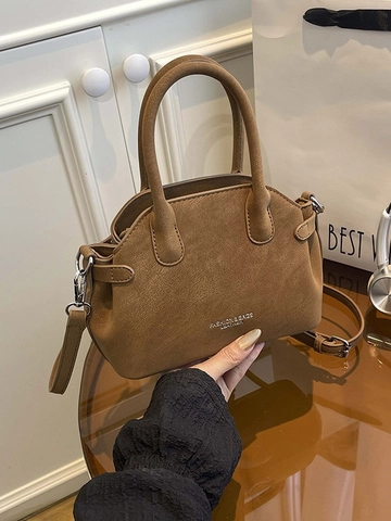 Fashion PU Leather Handbag For Women Vintage Letter Print Crossbody Bag Small Shoulder Bag Adjustable Strap Korean Style