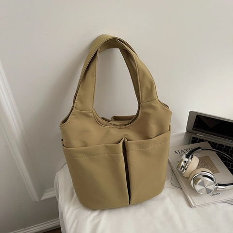 Leichte Nylon Handtasche Für Damen Neues Nischen-Design Mehrere Taschen All-Match Commuter Lunchbox Korb Tasche Tote