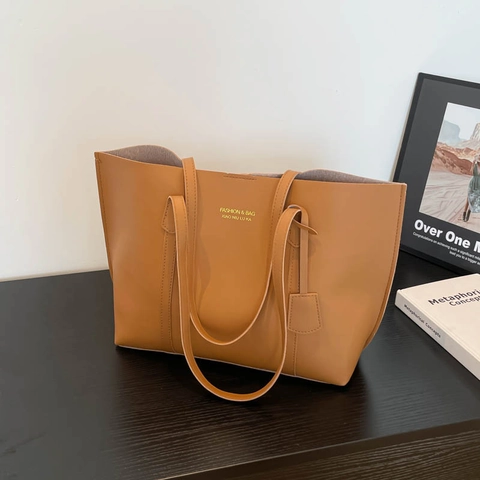 Bolso Tote de Cuero PU Retro para Mujer Gran Capacidad Bolso de Hombro Casual Conmutación Bolso de Mano Con Cierre Magnético