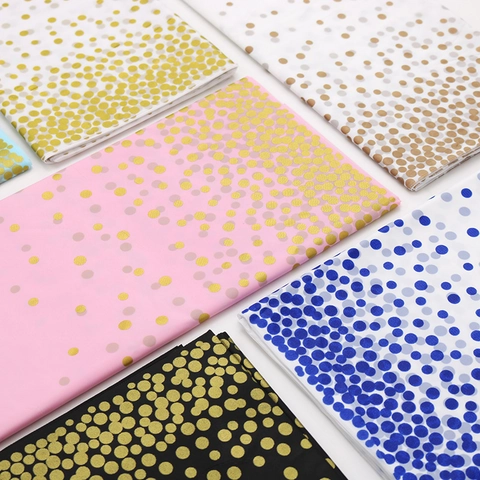 Disposable Plastic Tablecloth For Birthday Party Bronzing Polka Dot Star Pattern Waterproof Rectangular Table Cover Decoration