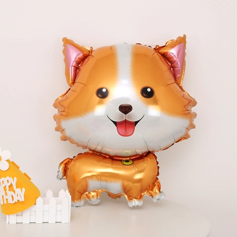 Ballons en Aluminium Forme Animal Chien Corgi Husky Décorations de Fête d'Anniversaire Cadeau Enfants Fournitures à Thème
